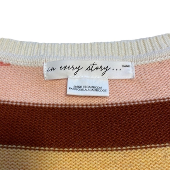 Addition Elle Multi Coloured Stripe Sweater - Size 1X - Picture 4 of 9